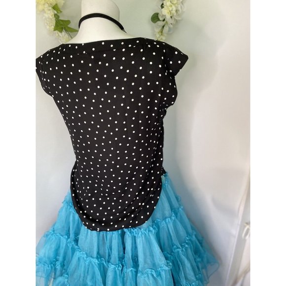 Ann Taylor Blouse Shell Black & White Polka Dot Size XXS Petite Career New w Tag - Picture 7 of 16